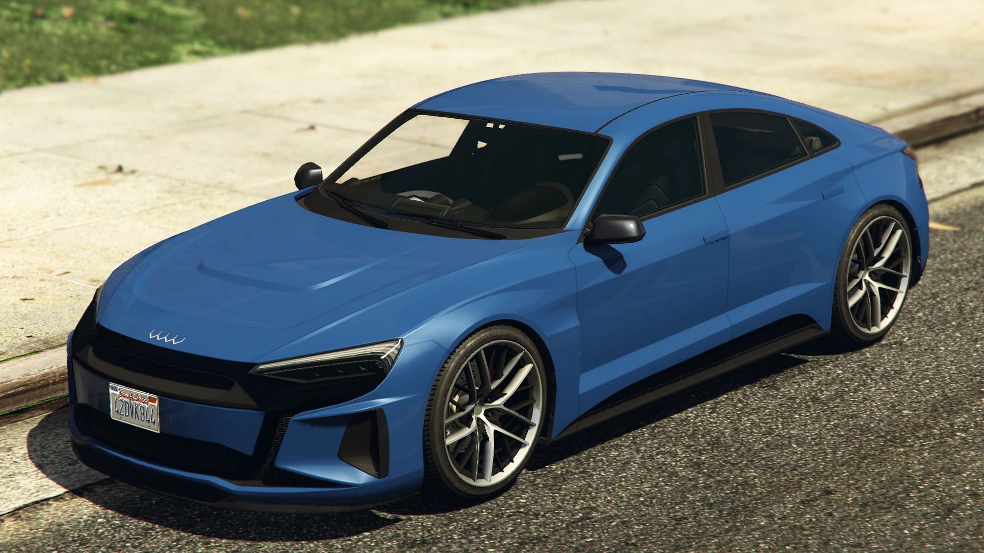One of the GTA 5 Online Imani Tech cars: Omnis E-GT (Image via Rockstar Games, GTAWiki)